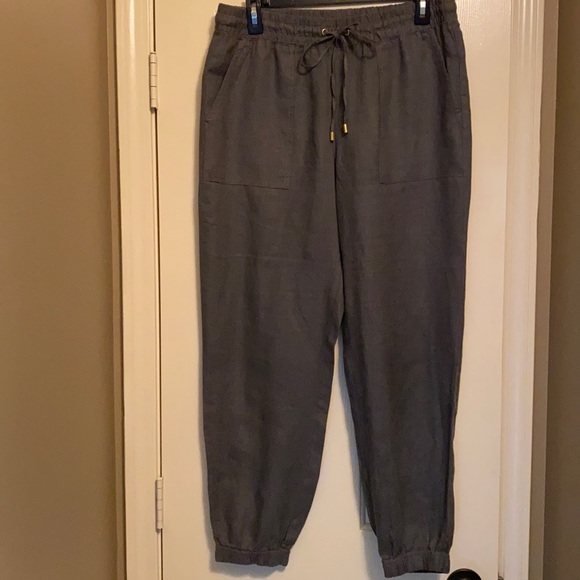Company Ellen Tracy Med Gray linen pant - Picture 1 of 4
